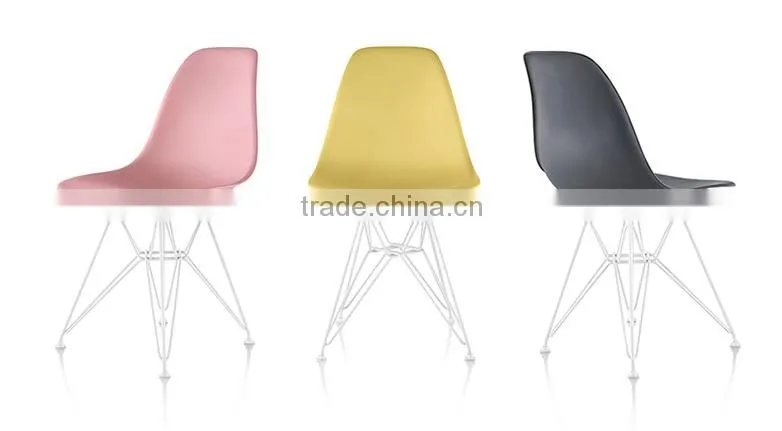 Designer Plastic Dining Side Rod Eiffel Base Chair