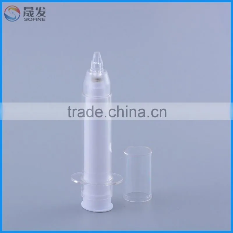 Wholesale PP plastic elegant pointy airless bottle for cosmetic