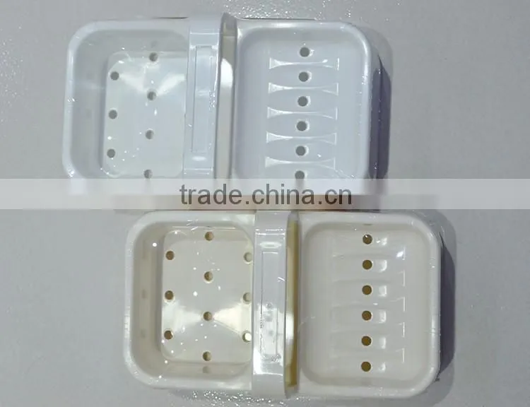 Soap dishes for bathroom, stainless steel 2 plates soap dish