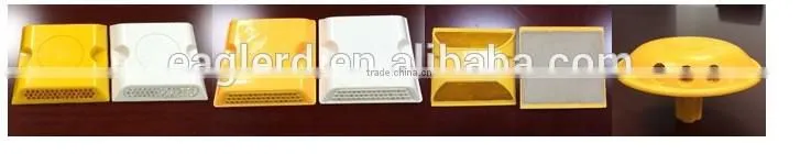 High quanlity yellow Trafiic Safety Reflective plastic road stud