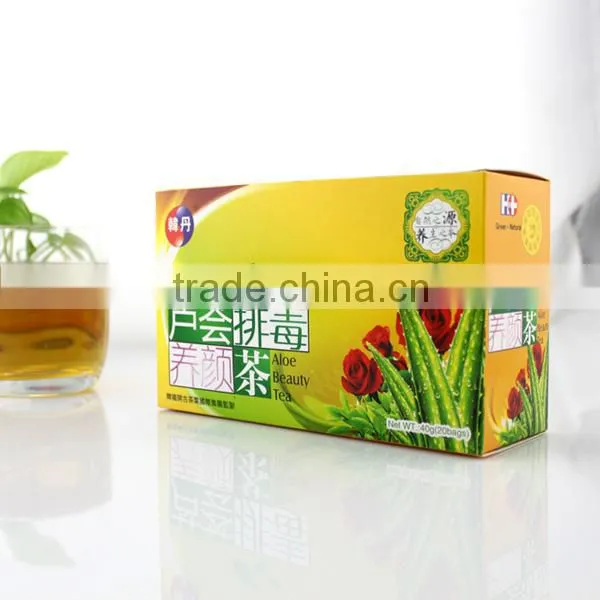 Korea wholesale body cleanse tea,aloe slimming tea, skin beauty detox tea