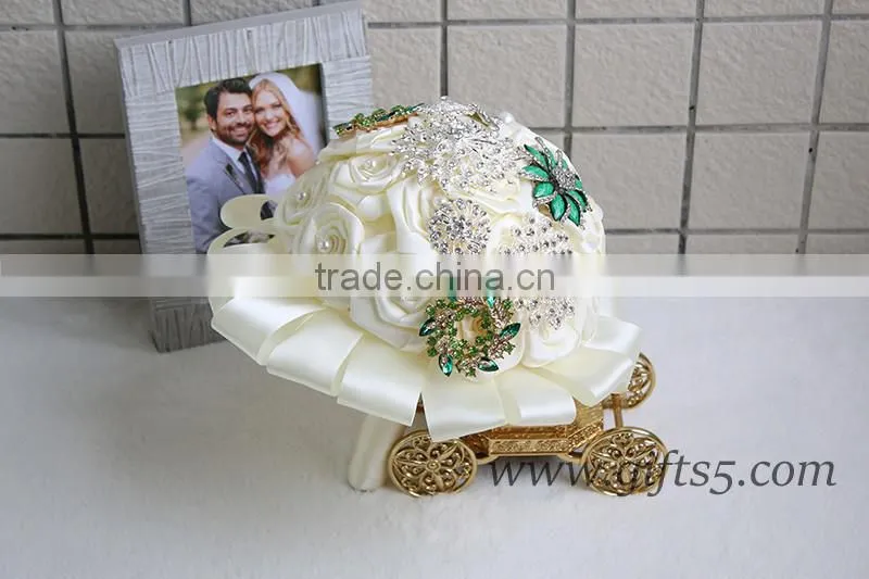 Elegant high end white wedding bouquets
