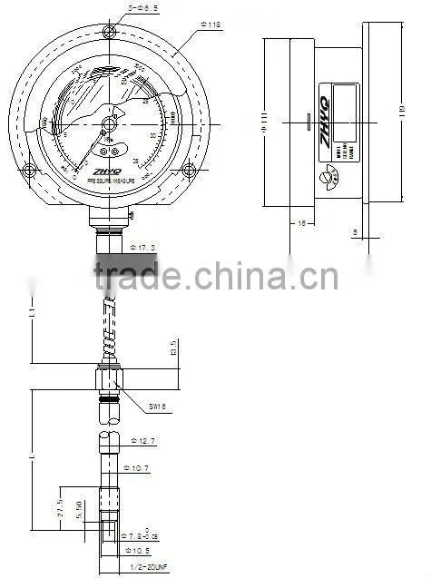 Mechanical Melt Pressure Gauge with local reading