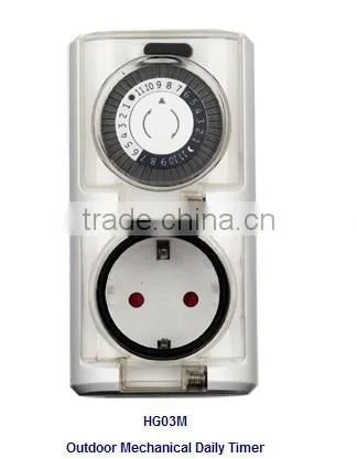 Outdoor mechanical daily timer With EU plug and socket