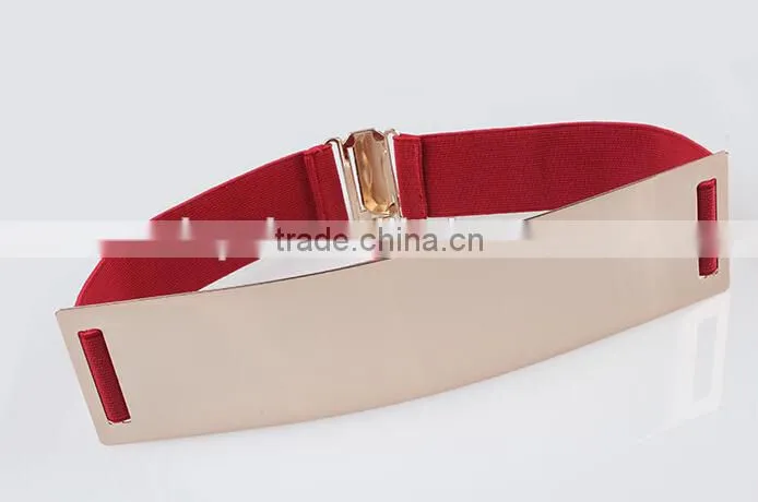 2014 Best metallic gold belt gold mirror belt women