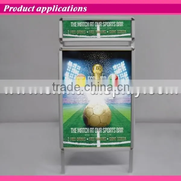 Attention-Grabbing sandwich board/A Frame sign poster stand with header