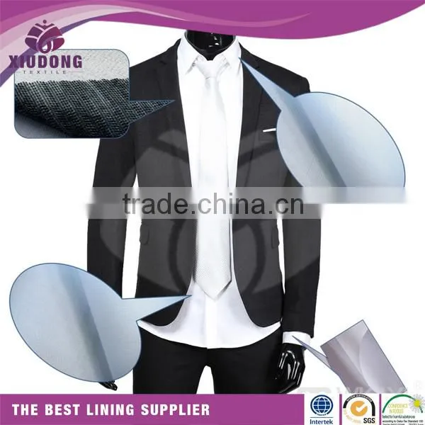 100% polyester non woven fusible interlining for suits jacket garment