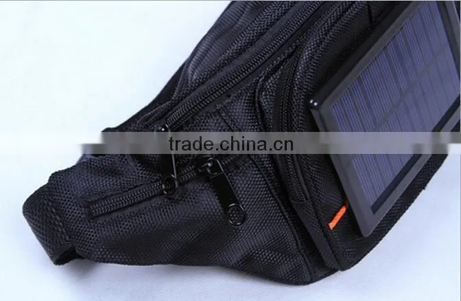 Cheap small solar panel sport waist bag(WST16-007)