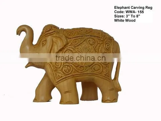 elephant wood carving