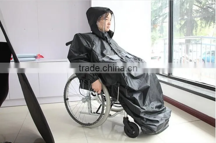 Wheelchair Accessories Mac Cotton Tartan with Llining Scooter Raincoat for Elder People