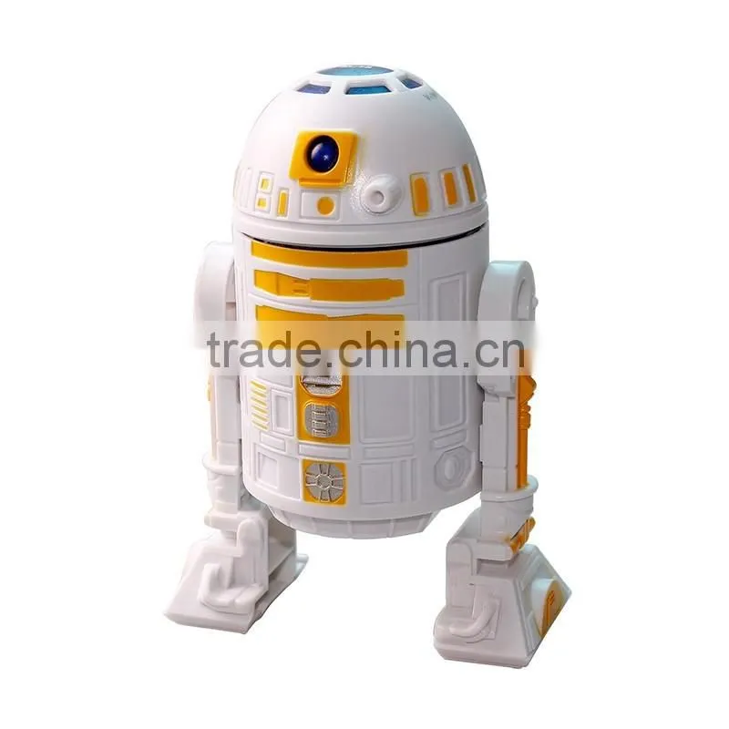 Cute robot cartoon led light mini bluetooth speaker with fm radio made in china