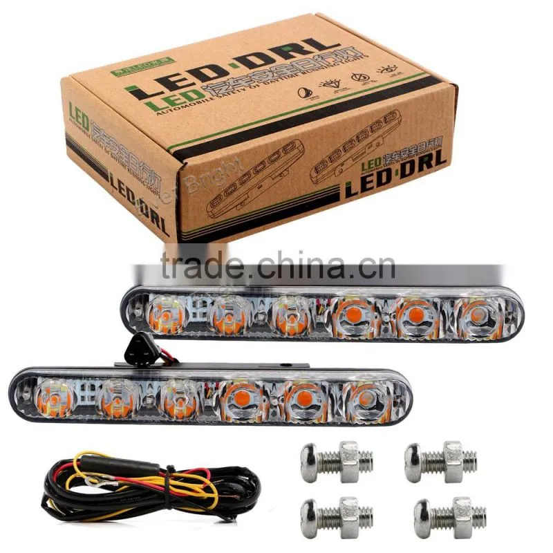 Universal 6 LED Lights Bulbs for Car Fog Lights Daytime Running DRL Driving Lamp 6000k car led drl