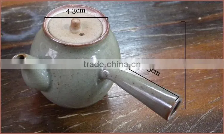 150ml Sky Blue Japanese Oval Kyusu Clay Water Tea Pot