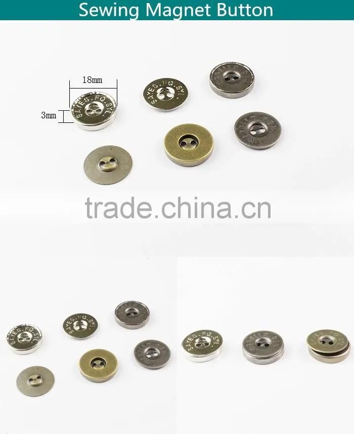 latest handbag metal screw eyelets magnetic button magnetic clasp