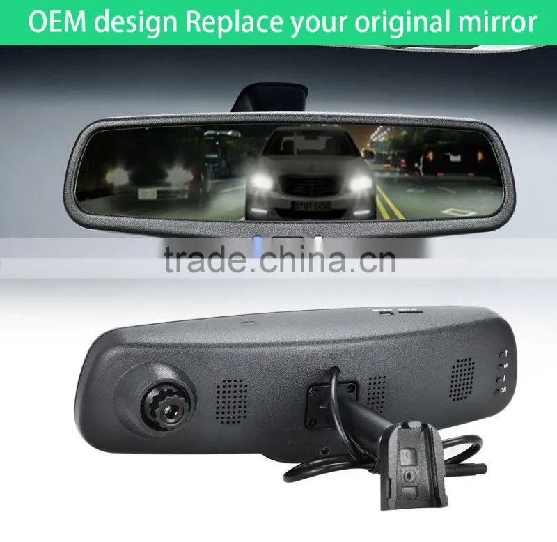 4.3nich car rearview mirror recorder,car mirror recorder