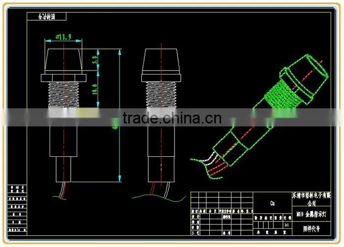 Hot sale led headlight bulbs led universal turn signal switch indicator light (factory selling)