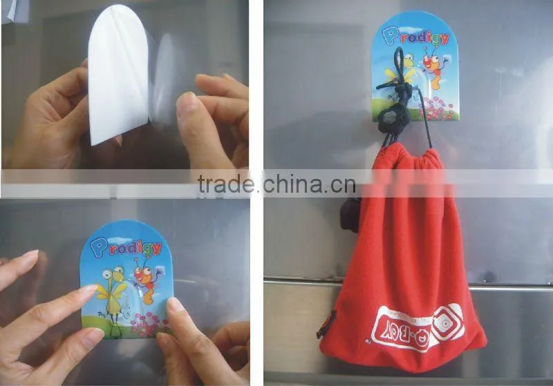 2016 Reusable Picture hook adhesive reusable magic plastic hook glass adhesive hooks