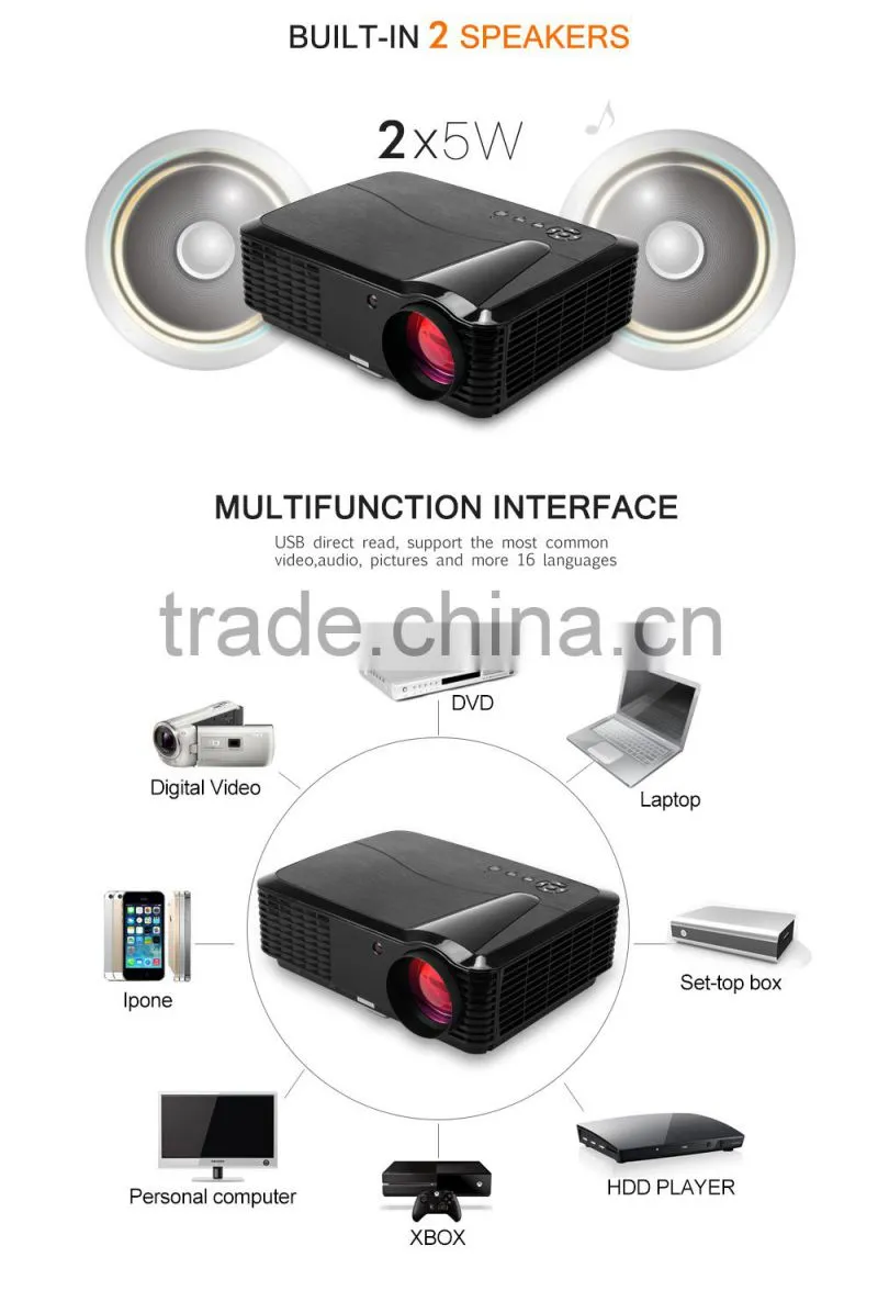 full hd 3d led 3400Lumens LCD multimedia projector