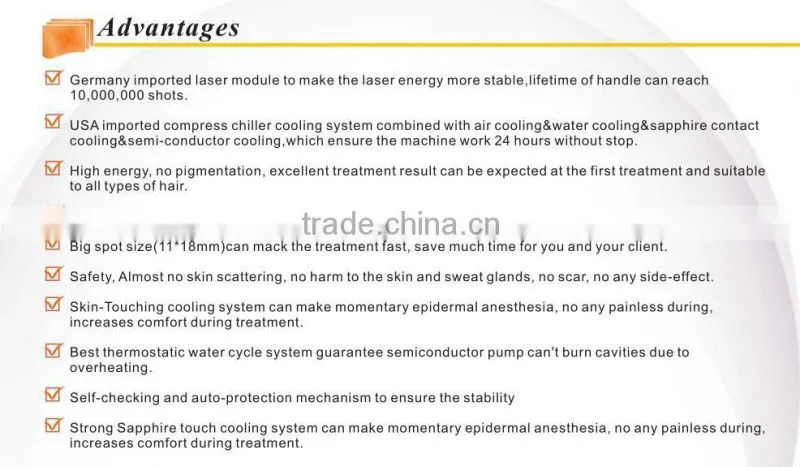 Hot selling Vertical Permanent Hair Removal With CE
