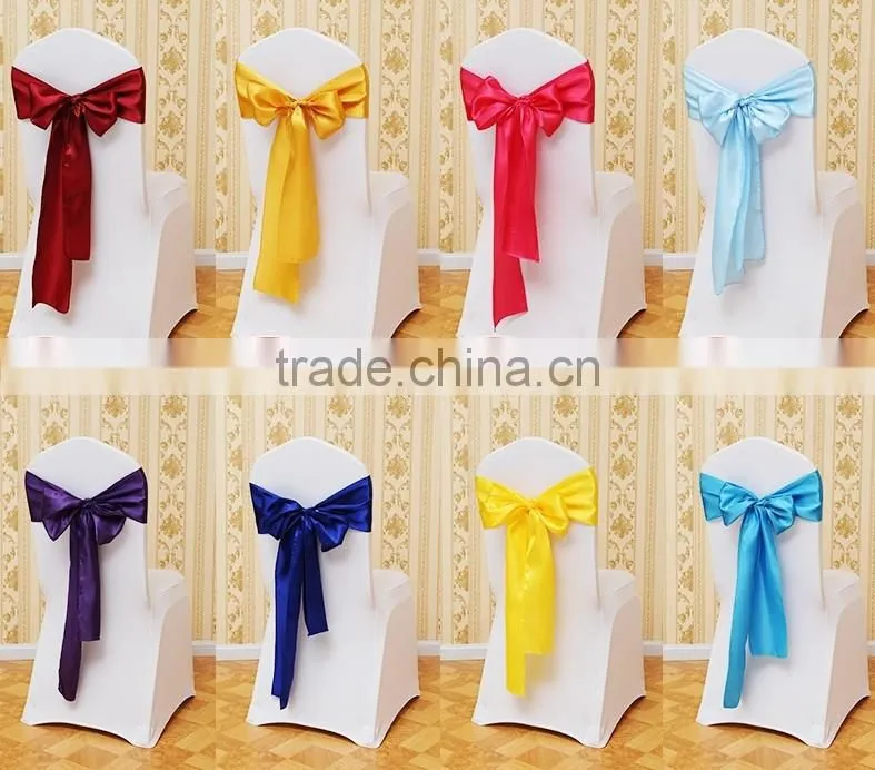 wholesale red color satin chair sashes for weddings