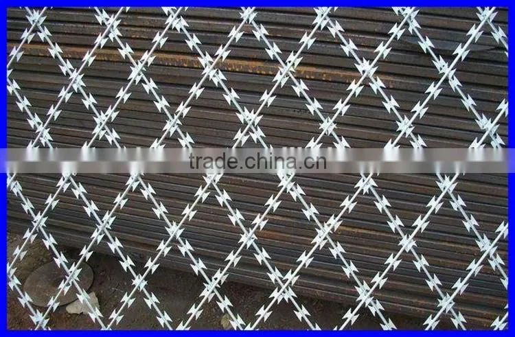 DM galvanized steel razor barbed wire from golden supplier on Alibaba