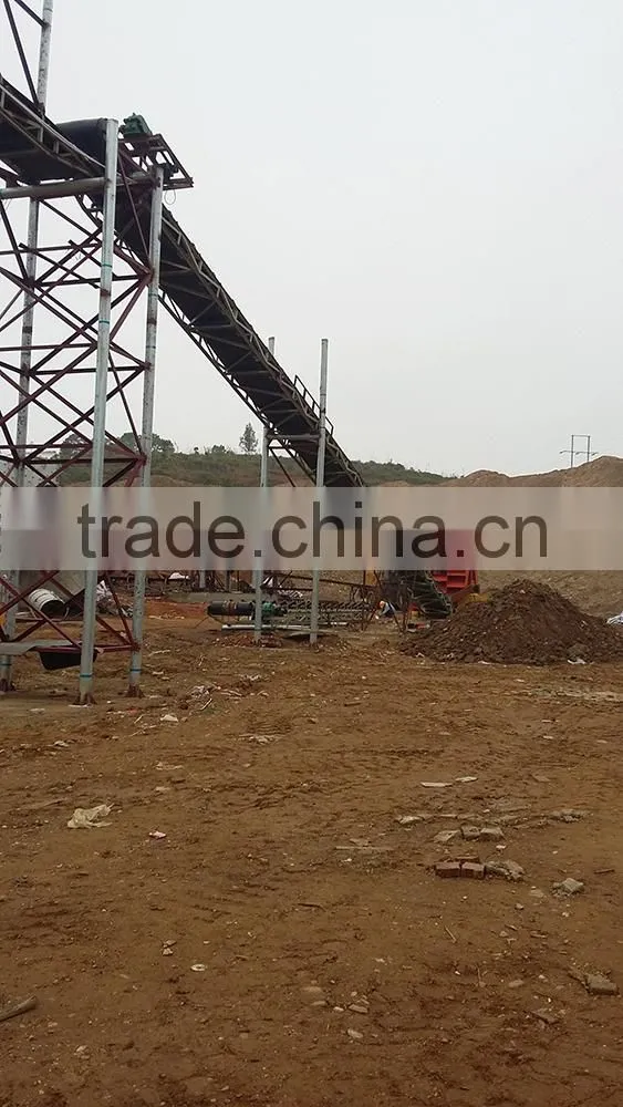 30 degree and high wear-resisting rubber Stone crusher belt conveyor
