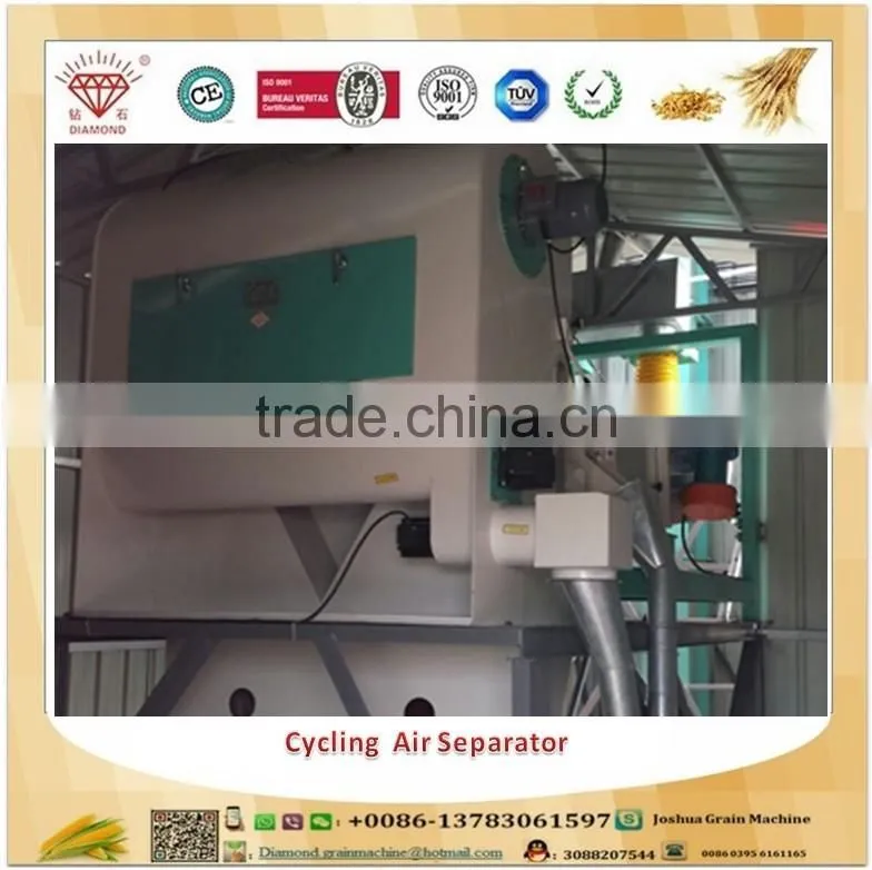 Wide usage flour mill removing light impurities cycling air separator