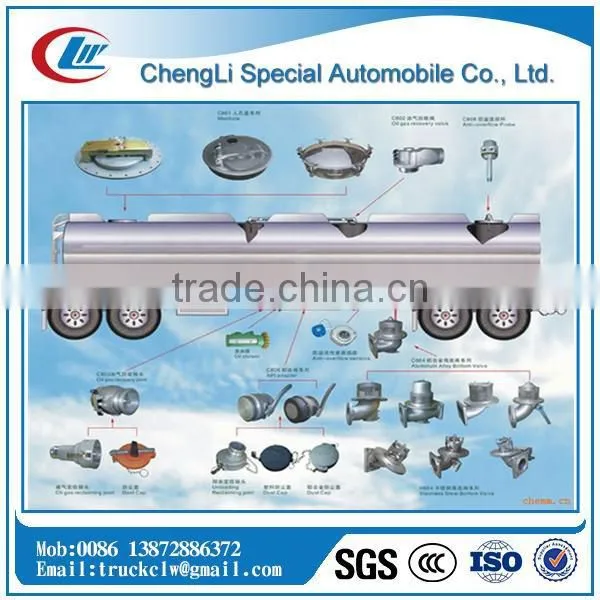 very hot sale 30000 liters to 60000 liters Farm Fuel Trailer with compartments /Petrol Tanker Semitrailer/crude oil