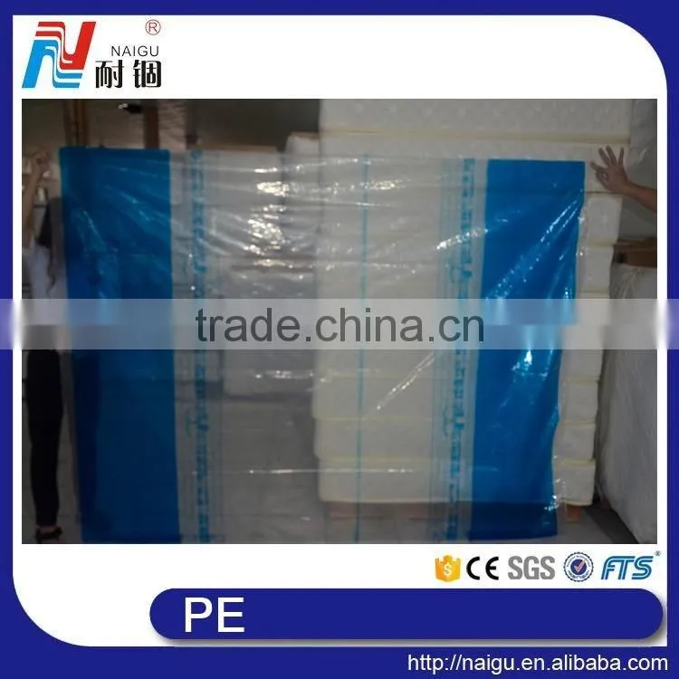 China factory good quality printed big size clear plastic bag for packing mattress or cover furniture