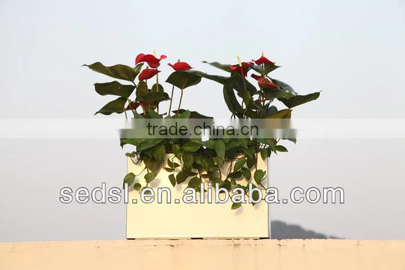 garden decoration pot, golf umbrella plastic planter box, self watering plant box