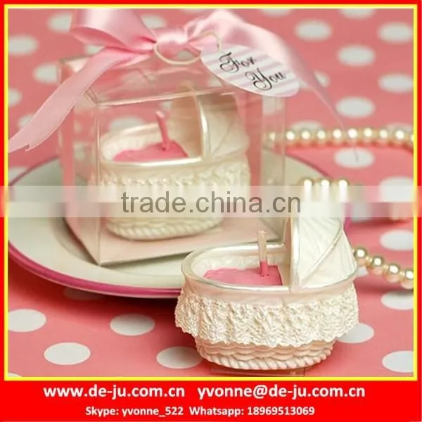 Pink Blue Baby Basket Design Wholesale Scented Candles