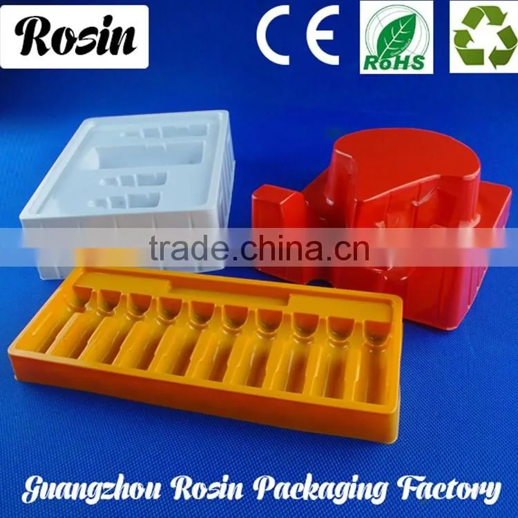 Clear blister disposable for medical vial packaging tray
