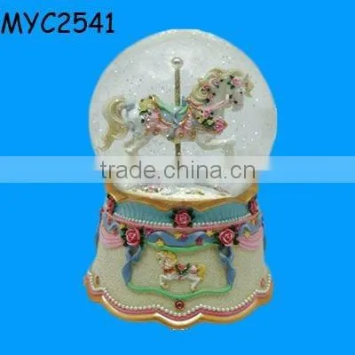 Collectible resin crafts musical carousel