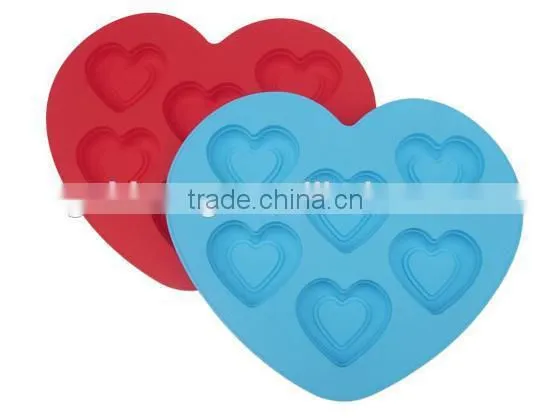 Love peach shape green non- pollution silicone ice tray Personalized Custom Silicone Ice Cube Tray
