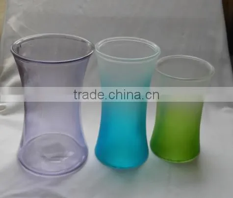glass long flower vase polish colorful glass vases