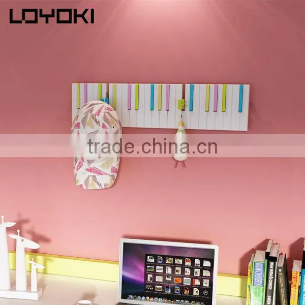 ECO CIRCLE wall hooks cute design piano shape wall shelf home wall decor