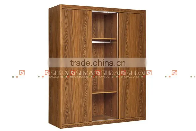 Sliding door wooden almirah designs with mirror F-20