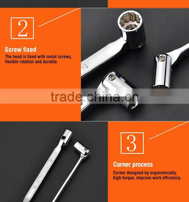 double socket wrench Chrome Vandium steel spanner wrench tool