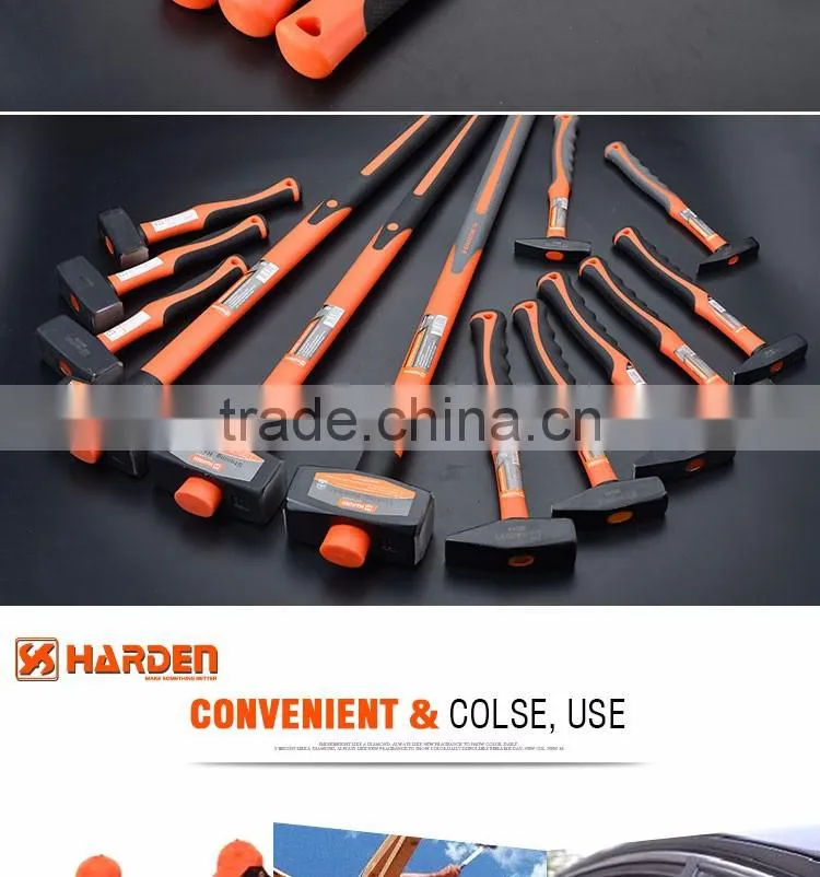 Professional Carbon Steel Stoning Stong Hammer With Long Flbreglass Handle