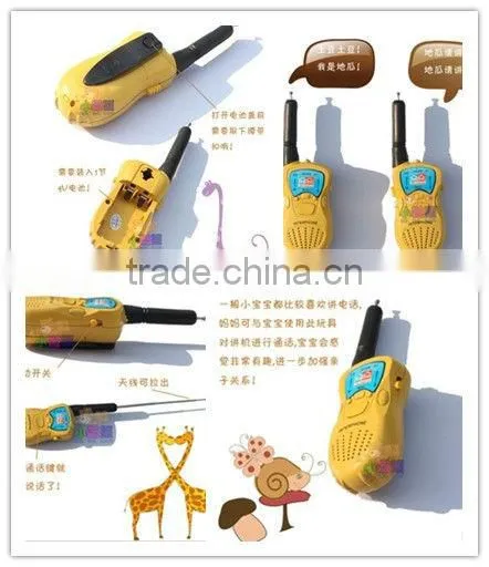 hot new product for 2015 Mini walkie talkie interphone cheap plastic walkie talkie toy for kids form china sypplier ICTI manuf