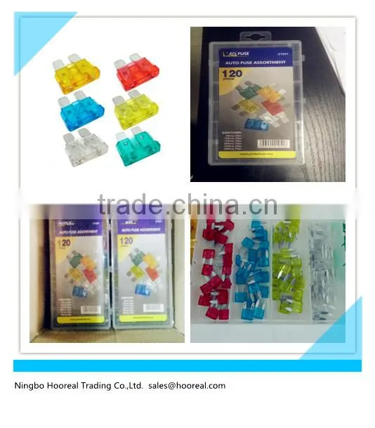 New 120pc MINI Blade Fuse Assortment Auto Car Motorcycle SUV FUSES Kit APM ATM Automotive Fuse Types