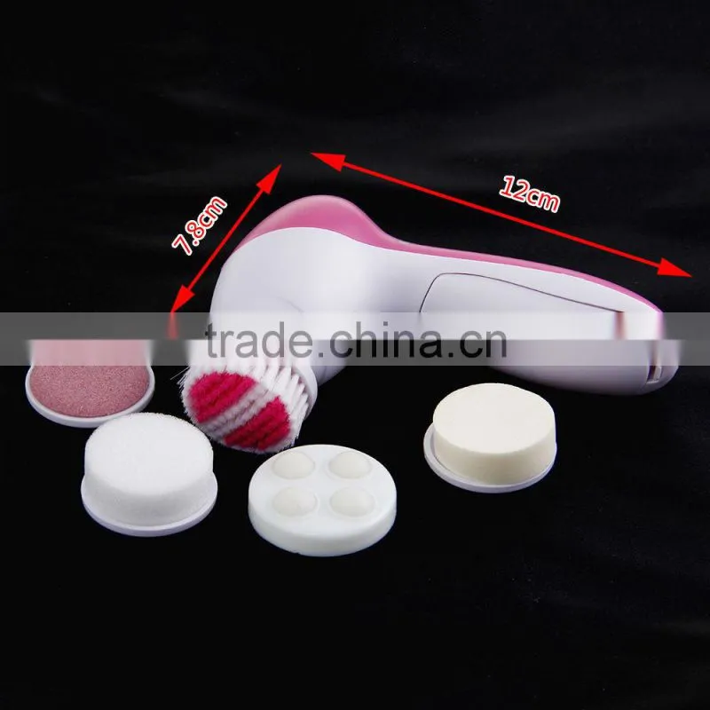 5 in1 Electric Cleaner Face Skin Care Beauty Facial Brush Massager Scrubber