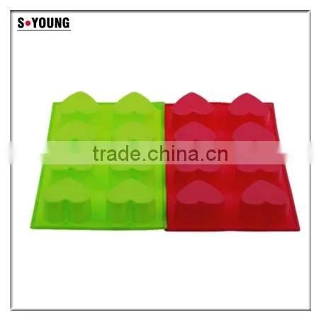 10114 8 pcs hearts Shape Silicone Cake Mold