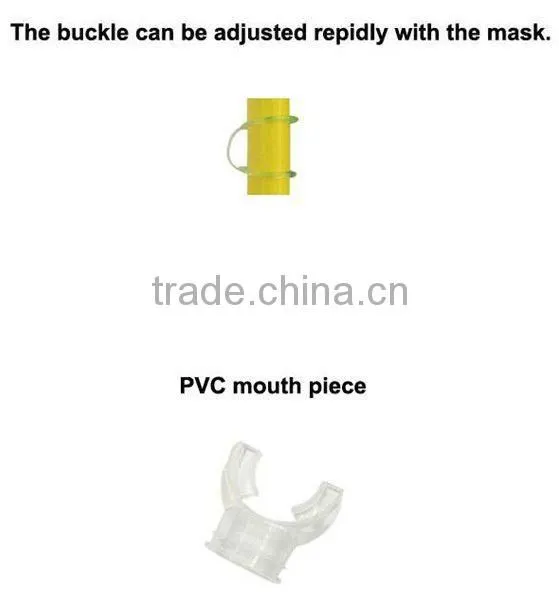 Prefessional watersports fashion scuba mask snorkel and fins diving set