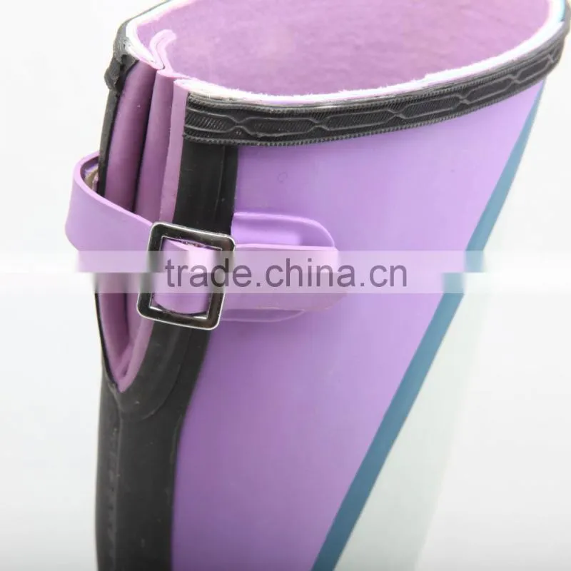 beautiful design rubber rain boots, rubber gumboots for woman