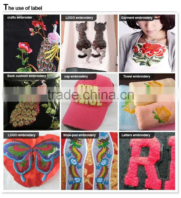Iron-on DIY Embroidery patches in Flower Shape for Clothing
