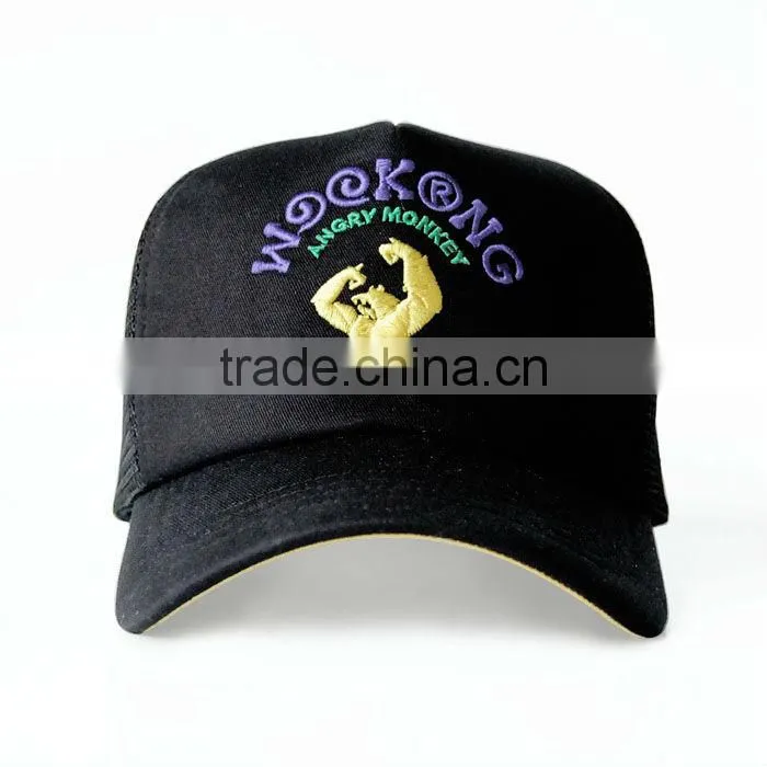 2013 summer 5 panel cotton and mesh printing snap back trucker cap