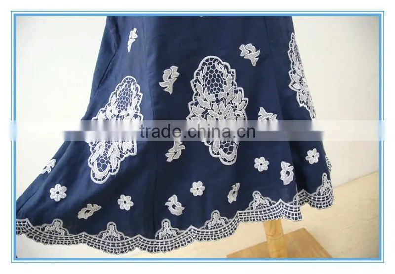 New design 100% ramie/linen embroidery classic women suits with back zipper