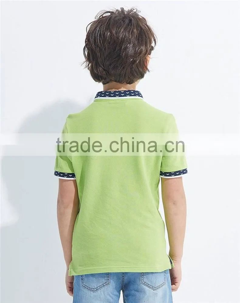 Hot sale OEM service 100% cotton good quality short sleeve polo t shirts for boy kids