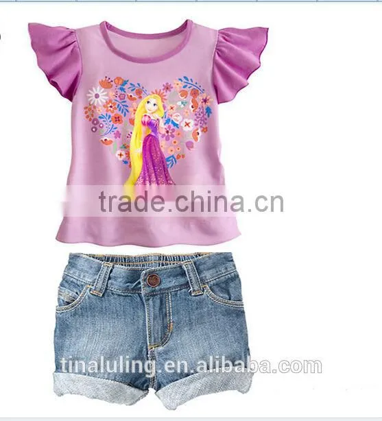 brand new summer baby girl clothing sets Kids outfits baby clothes